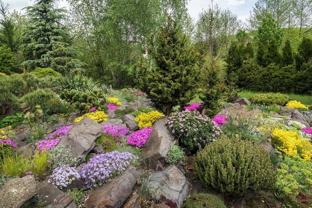 Native basalt boulders for landscape features